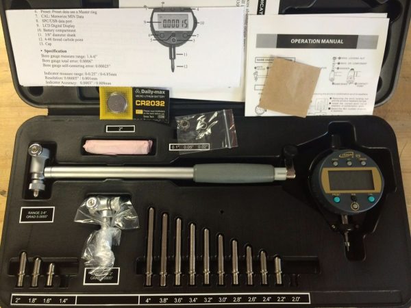iGaging Bore Gauges 3-in-1 Extended Range - Digital Absolute Technology - From .7″ To 6″/.00005″- IP54 - Image 2