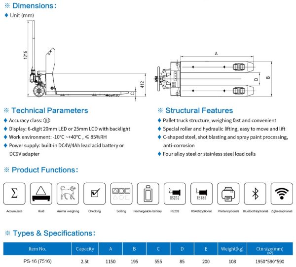 Pallet Jack Scale - SENS™ PS-i16 - Image 6
