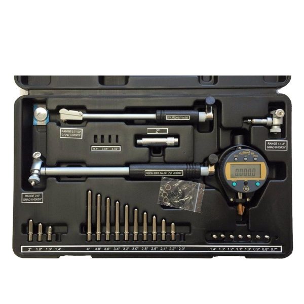 iGaging Bore Gauges 3-in-1 Extended Range - Digital Absolute Technology - From .7″ To 6″/.00005″- IP54