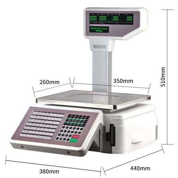 Metra, TMA 2015 - Pole Type - 30 kg / 10g - Retail, Price Computing & Label Printing Scale - Image 2