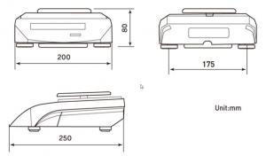 CAS MWP Precision Balances Dimensions