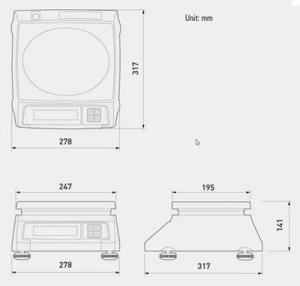 CAS SW 1WR Water proof Scale dimensions