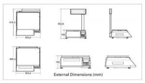 Digi sm 110 Label Printing Scale dimensions