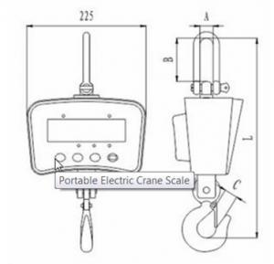 SENS OCS M Crane Scale dimensions