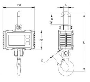 SENS OCS S Compact Crane Scale dimensions