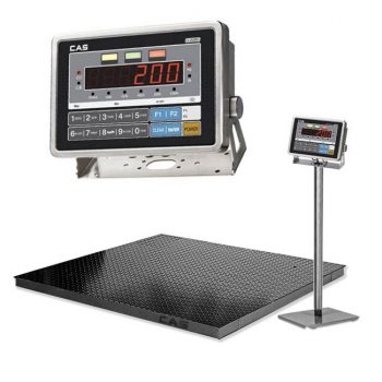 CAS CI200SC Wash-down Floor Scale->CI-200S-B / 1.2x1.2 m / Min 5 Kg to Max 5 ton / 500 gm