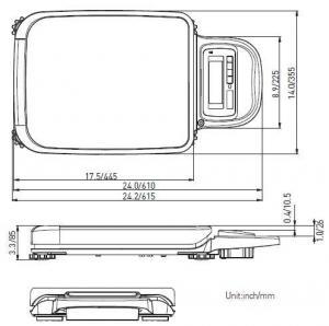 CAS PB Portable Bench Scale dimensions